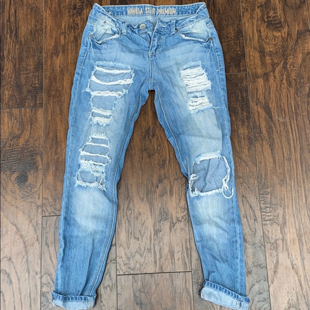 Light wash ripped jeans